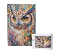 Owl Jigsaw Puzzles for Adults 500, Animal Puzzles for Adults Wooden, Funny/Difficult/Impossible/Challenging Decompression Games, As a Birthday and Holiday Decor Gift for Women and Men M-1715