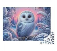 Owl Jigsaw Puzzles for Adults Fun 500 Piece Chromatic Other Realm Education Game Home Decoration Toy Intellectual Game Stress Relief Toy Challenge Educational (500pcs (52x38cm))