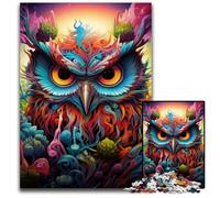 Owl JigsawPuzzle 1000 Pieces for Adults Wooden Jigsaw Puzzles for Adults Ideal DIY Decor & Brain Teaser Gift 50x75CM/19.68x29.52inch