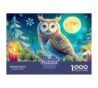Owl Jigsaws 1000 Piece Puzzle in Moonlit Forest Impossible Educational Games Wall Decor Family Game for Adults And Kids 70x50cm/1000pcs