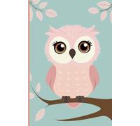 Owl Journal (Pink and Blue): 6 in. x 9 in., 120 Lined Pages