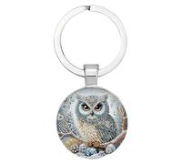 Owl Keychains for Women - Home Car Keys Holder | Novelty Cute Pendant Bag Key Ring for Her, Sister Girl Birthday, Wise Bird Charm, Crystal Animal Trinket, Sparkling Rhinestone Accessory