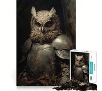Owl Knight 1000 Piece Jigsaw Puzzles for Teenagers Jigsaw Smart Game Warm Time Image Assembly Lovely Gift (38x26cm)