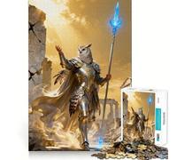 Owl Knight in Ancient Ruins 1000 Pieces Jigsaw Puzzles for Adults Smart Toy Home Activity Accurate Cut Wall Art Decor (38x52cm)