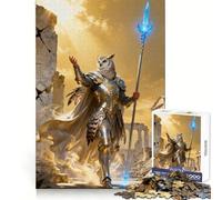 Owl Knight in Ancient Ruins Jigsaw Puzzle for Teenagers 1000 Pieces Memory Boost Indoor Play Image Assembly (38x26cm)