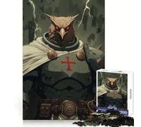 Owl Knight in Storm Jigsaw Puzzles for Adults 1000 Pieces Fine Logic Toy Casual Relax Neat Edge Fine Art Piece (38x26cm)