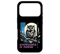 Owl - Knowledge is Power - Wisdom Owl Design Case for iPhone 17 Pro