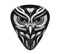 Owl Line Drawing Printed guitar picks - three thicknesses: thin, medium and thick, suitable for electric guitar, bass and ukulele.