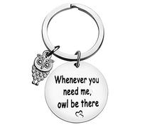 Owl Lover Gift Owl Keyring Whenever You Need Me Owl Be There Keyring Friend Key chain for Friends BFF Gifts BFF Keyring Friendship Keychain Stay Strong Gift for him or her