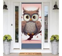 Owl Lover1 Door Banners for Front Doors, Spring Summer Decorative Door Cover Welcome Porch Banner Decoration Hanging Wall Background for Party Supplies Indoor Outdoor Home Decor