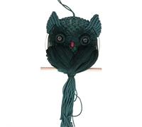 Owl Macrame Wall Hanging,Macrame Wall Decor,Owl Decor for Bedroom,Cotton Bohemian Wall Hanging for Bedroom Decor, Ethnic Nature Themed Art