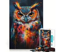 Owl Magic 1000 Pieces Jigsaw Puzzles for Adults Brain Challenge Toy Indoor Play Precise Cut Fine Art Piece (38x52cm)