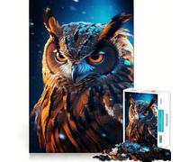 Owl Magic Jigsaw Puzzle for Teenagers 1000 Pieces Strong Logic Toy Quiet Calm Clear Edge Elegant Gift (38x52cm)