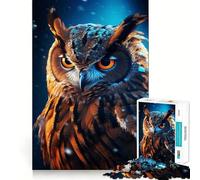 Owl Magic Jigsaw Puzzle for Teenagers 1000 Pieces Strong Logic Toy Quiet Calm Clear Edge Elegant Gift (38x26cm)