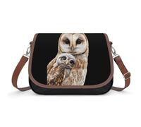 Owl Mama And Little Small Womens Crossbody Bags Shoulder Handbag with Adjustable Strap for Travel