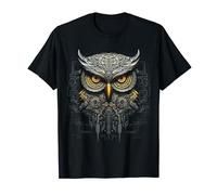 Owl Mandala Art Animal Robot Graphic Motif Owl T-Shirt