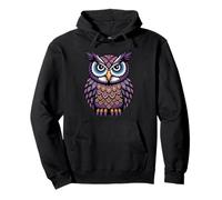 Owl Mandala Colorful Owl Pullover Hoodie