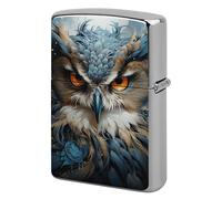 Owl Metal Lighter Case Cover, Personalized Graffiti Lighter Sleeve, Waterproof Double-Sided Protector for Women Men Gifts