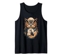 Owl Moon Forest Night Mystical Nocturnal Tank Top