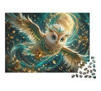 Owl Moon Leaf 1000pcs for Adults Mini Puzzle Present | 38x26cm Cardboard Living Room Decor Durable Structure Friend Gift Stress Relief
