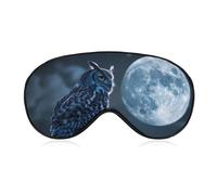 Owl Moon Night Sleep Eye Mask Light Blocking Eye Cover Blindfold with Adjustable Strap for Women and Men