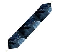 Owl Moon Night Table Runner Dining Table Cloth 178*33cm