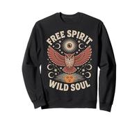 Owl Moon Star Sun Mystic Magic Forest Spirit Design Sweatshirt