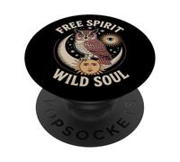 Owl Moon Sun Stars Mystic Nature Magic Boho Vibes PopSockets Adhesive PopGrip