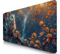 Owl Mouse Mat 1000x500x3mm XXL Gaming Mouse Pad Fall Desk Mat, Table Mats with Non-Slip, Soft Smooth Surface, Stitched Edges Desk Pad, Waterproof Fabric, Durable, Office Accessories, Gifts F0-1037