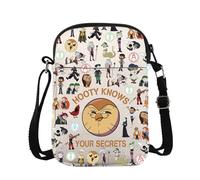 Owl Movie Inspired Crossbody Bag Owl Hooty Fans Gift Hooty Cartoon Character Gift Hooty Knows Your Secrets Carry On Bag (HootyKnowCross)