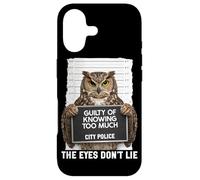 Owl Mugshot Guilty of Knowing Too Much The Eyes Dont Lie Case for iPhone 17