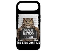 Owl Mugshot Guilty of Knowing Too Much The Eyes Dont Lie Case for iPhone Air
