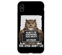 Owl Mugshot Guilty of Knowing Too Much The Eyes Dont Lie Case for iPhone XS Max