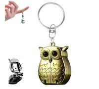 Owl Nail Clipper Keychain, Stainless Steel Foldable Mini Nail Clippers, Portable 2-in-1 Ultra Sharp Owl Nail Clipper with Nail File, Owl Keychain Gifts and Manicure Tools for Men Women (Gold)