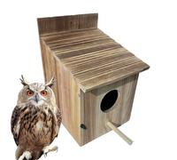 Owl Nesting Box Wooden Weather Resistant Bird Shelter