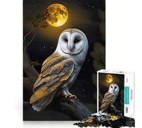 Owl Night 1000 Piece Jigsaw Puzzles for Teenagers Jigsaw Logic Ability Toy Soft Relax Accurate Cut Cherished Gift (38x26cm)