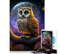 Owl Night 1000 Piece Jigsaw Puzzles for Teenagers Jigsaw Logic Ability Toy Soft Relax Accurate Cut Cherished Gift (38x26cm)