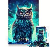 Owl Night Hard Jigsaw Puzzle for Adults 1000 Pieces Memory Lift Easy Leisure Image Assembly Artistic Gift (38x26cm)