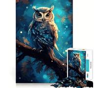 Owl Night Jigsaw Puzzle 1000 Piece for Adults Logic Boost Toy Together Fun Premium Edge Stylish Gift (50x75cm)