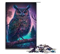 Owl Night JigsawPuzzle Pieces for Adults Jigsaw Puzzles Birthday Gift Idea Challenging Brain Teaser Game 1000 PCS(75x50cm)