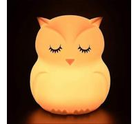 Owl Night Light for Kids, Rechargeable Silicone Night Light with Remote Control for Children's Bedroom, Night Light with Auto-Off Timer and Animal