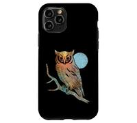 Owl night moon beautiful moonlight pretty colors cute sleepy Case for iPhone 11 Pro
