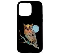 Owl night moon beautiful moonlight pretty colors cute sleepy Case for iPhone 15 Pro Max