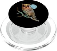 Owl night moon beautiful moonlight pretty colors cute sleepy PopSockets PopGrip for MagSafe