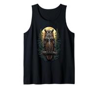 Owl Nocturnal Bird of Prey Silent Wise Spirit Hunter Tank Top
