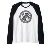 Owl of Athena Ancient Greek Mythology | Athena's Owl Greece Raglan Baseball Tee