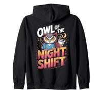 Owl Of The Night Shift Nurse RN Zip Hoodie