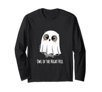 Owl of The Night Veil Spooky Halloween Owl Long Sleeve T-Shirt