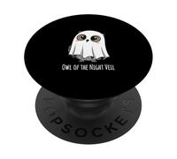 Owl Of The Night Veil Spooky Halloween Owl PopSockets Adhesive PopGrip