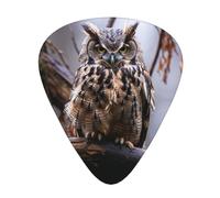 Owl On A Branch 12 Pack Guitar Plectrums With Storage Case, 0.46/0.71/0.96mm, Including Thin, Medium Thick Guitar Plectrums For Electric Guitars Bass Ukulele